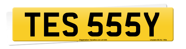 Registration number TES 555Y